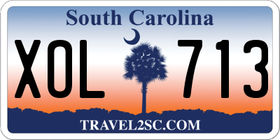 SC license plate XOL713