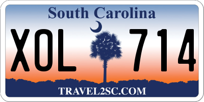 SC license plate XOL714