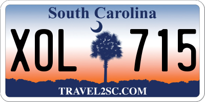 SC license plate XOL715
