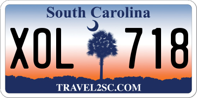 SC license plate XOL718