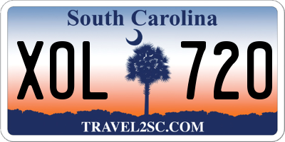 SC license plate XOL720