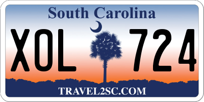 SC license plate XOL724
