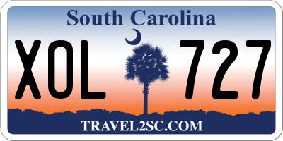 SC license plate XOL727