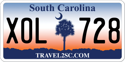 SC license plate XOL728