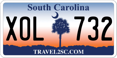 SC license plate XOL732