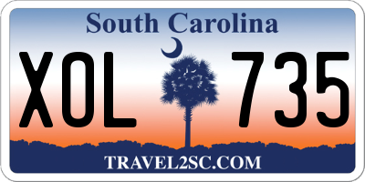 SC license plate XOL735