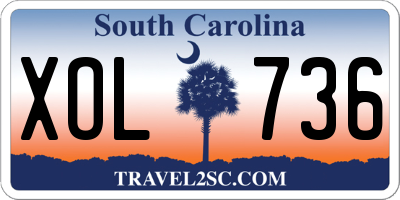 SC license plate XOL736
