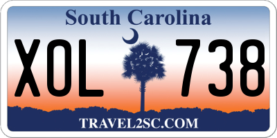 SC license plate XOL738