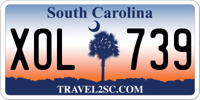 SC license plate XOL739