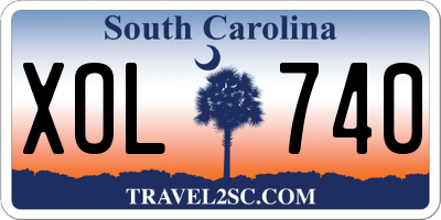 SC license plate XOL740