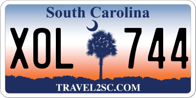 SC license plate XOL744