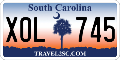 SC license plate XOL745