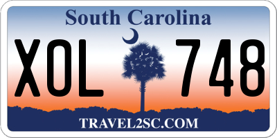 SC license plate XOL748