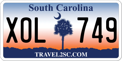 SC license plate XOL749