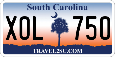 SC license plate XOL750