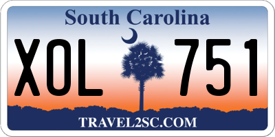 SC license plate XOL751