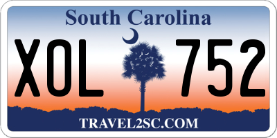 SC license plate XOL752