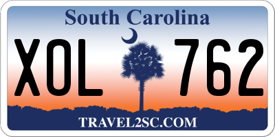 SC license plate XOL762