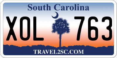 SC license plate XOL763