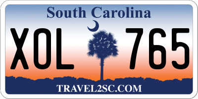 SC license plate XOL765