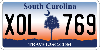 SC license plate XOL769