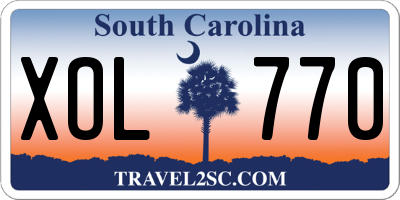 SC license plate XOL770