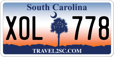 SC license plate XOL778