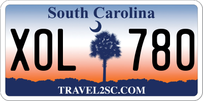 SC license plate XOL780