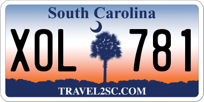 SC license plate XOL781