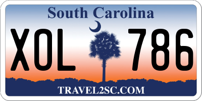 SC license plate XOL786