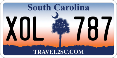 SC license plate XOL787
