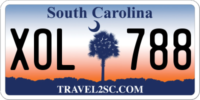 SC license plate XOL788