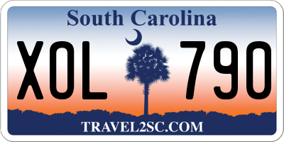 SC license plate XOL790