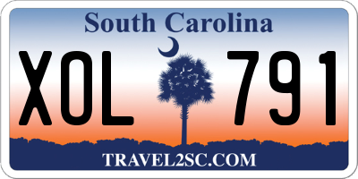 SC license plate XOL791