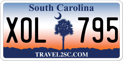 SC license plate XOL795