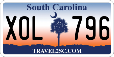 SC license plate XOL796