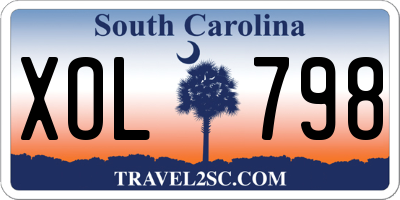 SC license plate XOL798