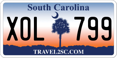 SC license plate XOL799