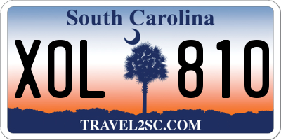 SC license plate XOL810