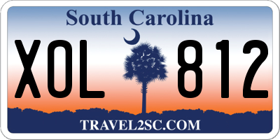 SC license plate XOL812