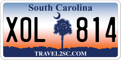 SC license plate XOL814