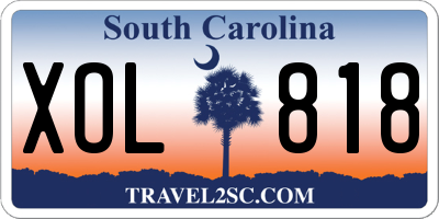 SC license plate XOL818
