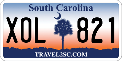 SC license plate XOL821
