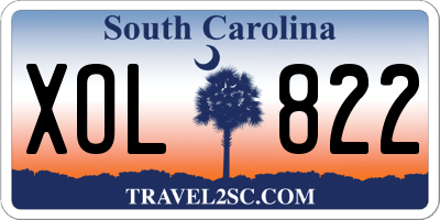 SC license plate XOL822