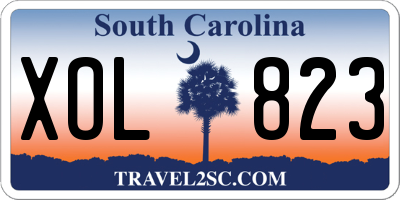 SC license plate XOL823