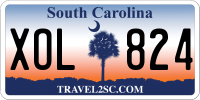 SC license plate XOL824