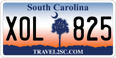 SC license plate XOL825