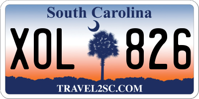 SC license plate XOL826