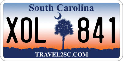 SC license plate XOL841