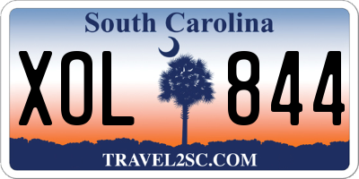 SC license plate XOL844